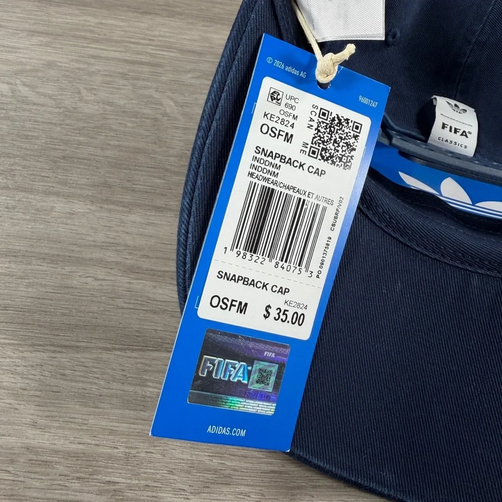 Adidas Retro 94 Snapback Hat Blue Cap FIFA World Cup KE2824 Soccer